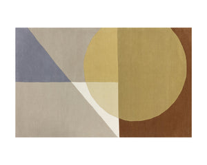 Sunpan Dusk Geometric Hand-Tufted Rug - Artisan Crafted from Wool and Cotton for Unique Retro Style 6' X 9'