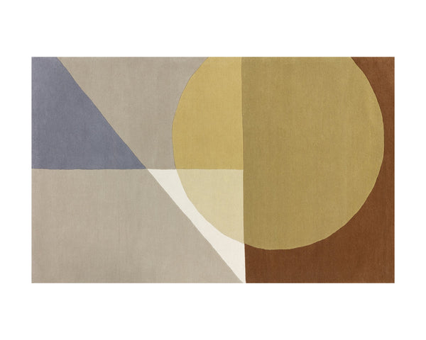 Sunpan Dusk Geometric Hand-Tufted Rug - Artisan Crafted from Wool and Cotton for Unique Retro Style 6' X 9'