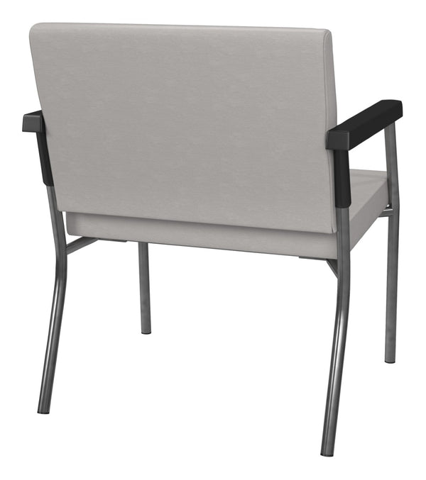 OSP Home Furnishings Bariatric Guest Chair with Steel Frame Padded Seat and Pu Arms for Medical Reception BC9602-K003