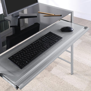 OSP Home Furnishings Zephyr Computer Desk Black/Silver