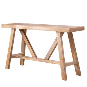 English Elm Farmhouse A-frame Console Table Engineered Wood Entryway Accent with Open Base W2729P414723