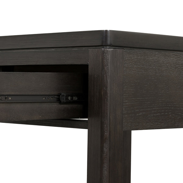 English Elm 24x20x25" End Table with Oak Veneer, Metal Accents, Single Drawer & Lower Shelf for Stylish Storage W2078P179281