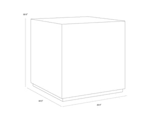 Sunpan LAROS End Table - Stunning Crema Breccia Marble Accent for Modern Living Spaces and Décor Cream 112367