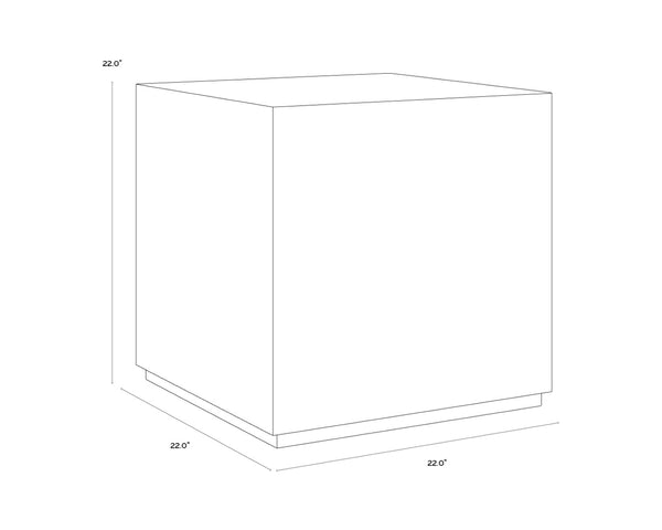 Sunpan LAROS End Table - Stunning Crema Breccia Marble Accent for Modern Living Spaces and Décor Cream 112367