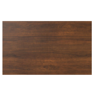 English Elm Colby Extendable Dining Table 60-76" In Handcrafted Walnut - Contemporary, Durable, Versatile Design B136P266910