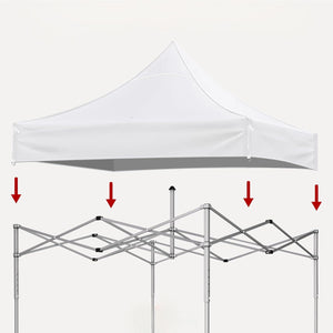 English Elm 10x10 Heavy-Duty Canopy Replacement Top with 4 Pack Sandbag Weight Bags Waterproof UV50+ Protection Gray W419P287602