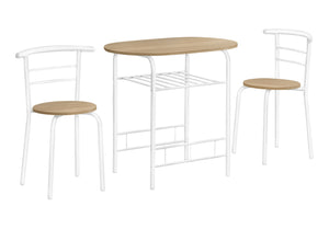 English Elm Dining Small 3-Piece Table Set for Apartments and Nooks — Easy-Clean Laminate Top, Space-Saving Chairs, Modern Design Natural 36 L x 24 W x 6 H B2710P218845