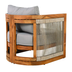English Elm [set of 2] Acacia Hardwood Outdoor Club Chairs with Rope Weave Panels and Cushions N767P367654E_2