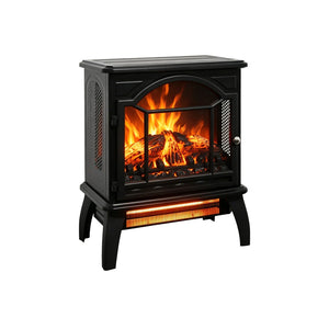 English Elm 18 Inch Infrared Quartz Freestanding Electric Fireplace Stove with 3d Flame Effect W1769112699