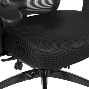 OSP Home Furnishings Big Tall Ergonomic Office Chair with Breathable Mesh Back and Lumbar Support for Long Days 639-3T1763