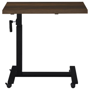 English Elm Geary Dark Pine Rolling C-Table with Hand Crank Height Adjust 27–39" Locking Casters for Laptop BreakfastGeary Dark Pine Rolling C-Table with Hand Crank Height Adjust 27–39" Locking Casters for Laptop Breakfast B062P375560