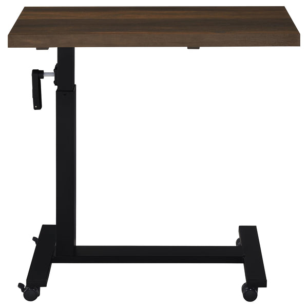 English Elm Geary Dark Pine Rolling C-Table with Hand Crank Height Adjust 27–39" Locking Casters for Laptop BreakfastGeary Dark Pine Rolling C-Table with Hand Crank Height Adjust 27–39" Locking Casters for Laptop Breakfast B062P375560