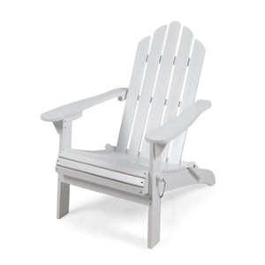 English Elm Christopher Knight Home® - HOLLYWOOD Acacia Wood Foldable Adirondack Chair for Patio & Poolside — Weather-Resistant, Classic Comfort White 39.25 L x 24.5 W x 7.75 H 62399.00WHI