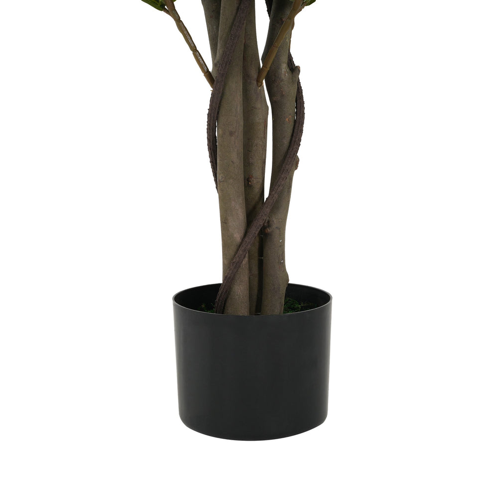 English Elm Christopher Knight Home® - 51" Lifelike Artificial Fiddle Leaf Fig Tree With Black Pot – No Maintenance, Ready To Style Indoors! N772P286774G