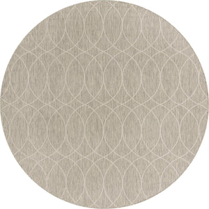 Unique Loom Outdoor Trellis Gitter Machine Made Trellis Rug Light Gray, Ivory 10' 0" x 10' 0"