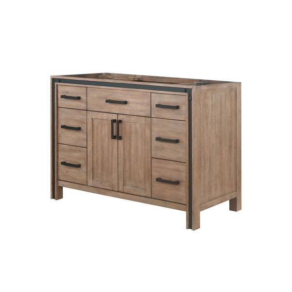 English Elm Rustic Barnwood 48-in Bath Vanity with Soft Close Drawers, Solid Wood Frame, Fully Assembled Storage B2731P260699