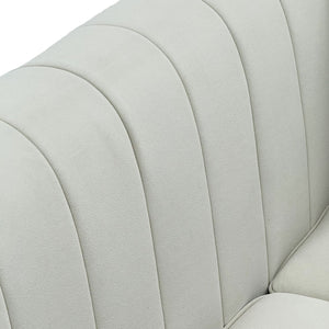 English Elm Fx-P82-Be3 - Luxurious Beige Velvet Chesterfield 3-Seater Sofa With 2 Pillows For Modern Living Spaces W576S00220