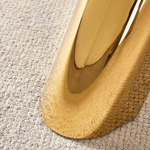 English Elm Table Set - Luxurious 42-Inch Round Dining Table With 4 Black Chairs And Golden Metal Legs For Modern Homes W2920S00043-GIGA