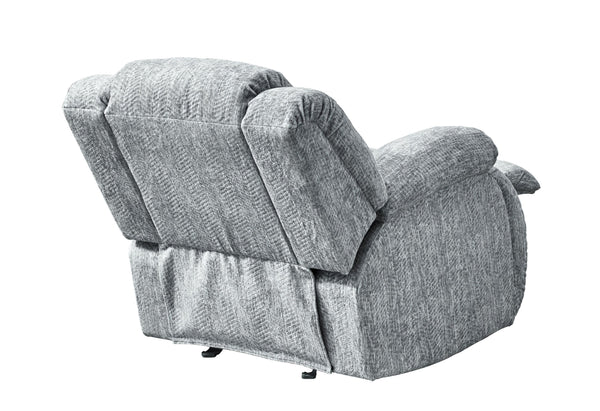 English Elm STONIC Gray Glider Recliner with Plush Zaftig Fabric, Manual Recline, Soft-Close Console, Cozy Cushioning B201P216013