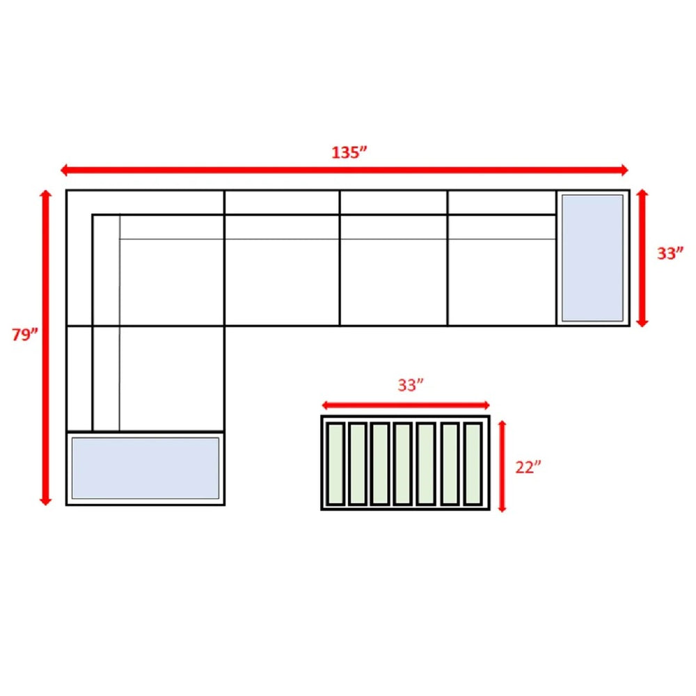 English Elm Outdoor 8-Piece Wicker Sofa Set For 4 With Cushions & Tables – Weather-Resistant & Stylish Retreat B120S00264-GIGA