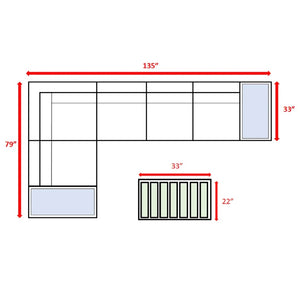 English Elm Outdoor 8-Piece Wicker Sofa Set For 4 With Cushions & Tables – Weather-Resistant & Stylish Retreat B120S00264-GIGA