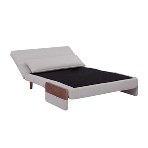 English Elm TRIO Extra Loveseat sleeper sofa bed converts in 10s with 3-position backrest, breathable linen, silent hinges for small spaces Beige W3391P325413