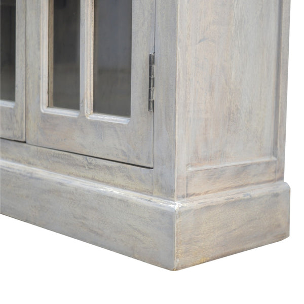 English Elm Solid Mango Wood Sideboard With Stone Acid Wash Finish - Rustic Charm & Ample Storage Solution B182P279310-GIGA