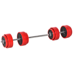 English Elm Soozier 66 Lb Convertible Dumbbell Barbell Set Chrome Grip Home Gym Training W2225P217797