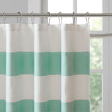 Madison Park Spa Waffle Transitional Shower Curtain with 3M Treatment MP70-1485 Aqua