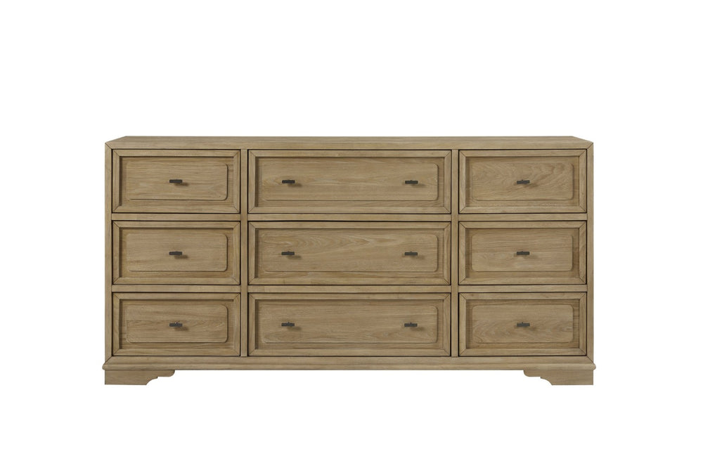 English Elm Hickory Nine Drawer Dresser with Cedar and Felt Lining for Master Bedroom Storage B2699P440923