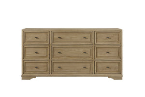 English Elm Hickory Nine Drawer Dresser with Cedar and Felt Lining for Master Bedroom Storage B2699P440923