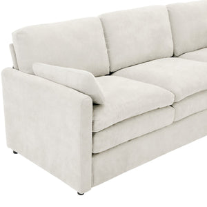 English Elm 68.1" Cozy Upholstered Loveseat Sofa with Double-Layer Cushions, Deep Seating, Chenille Comfort & Support Beige N719P251496A