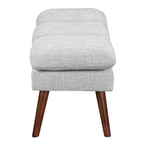 OSP Home Furnishings Amanda 54" Mid-Century Bench Grey