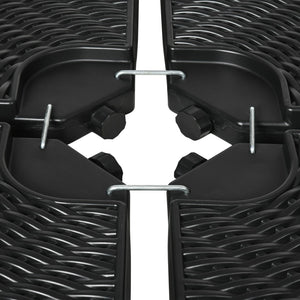 English Elm Outsunny Heavy-Duty Patio Umbrella Base Weights - 4-Piece Set, Fillable, Weather-Resistant Black W2225P174148-GIGA