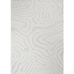 English Elm "Ava" Luxury Area Rug - Cream Abstract Design For Modern Living Spaces, Durable & Easy To Maintain B030P216128