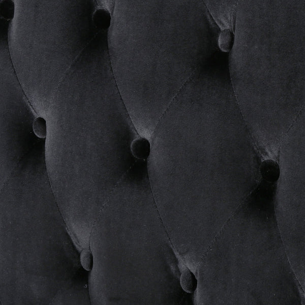 English Elm Christopher Knight Home® - LOVESEAT wingback velvet button-tufted diamond stitch loveseat with plush comfort and durable sheen Black 61186.00NVLTBLK