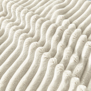 English Elm 71" Plush Corduroy Sofa with Hidden Armrest Storage, USB Charging Port, Solid Wood Frame Comfort White W3817P375150