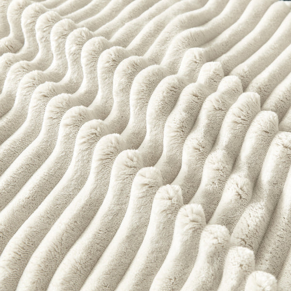 English Elm 71" Plush Corduroy Sofa with Hidden Armrest Storage, USB Charging Port, Solid Wood Frame Comfort White W3817P375150