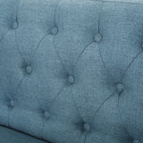 Christopher Knight Home® - Noble House - Bernice Petite Mid Century Modern Tufted Blue Fabric Sofa