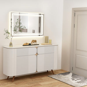 English Elm LED 36"x28" Bathroom Mirror with Front & Backlight, CRI90+ Dimmable 3-Color, 5-Min Defog, Memory T3177P284018