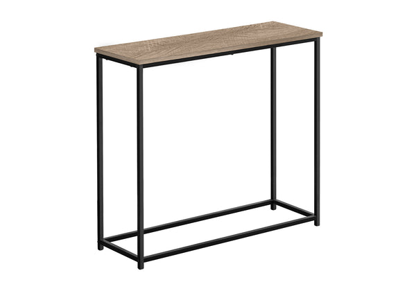 English Elm Accent Modern Console Table for Entryway or Living Room Narrow Laminate Top with Sleek Metal Frame Brown 34 L x 14 W x 4 H B2710P218997