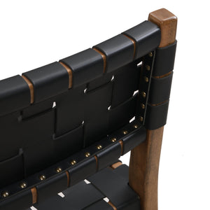 English Elm Christopher Knight Home® - DINING Modern Industrial PU Leather Dining Chair Set of 2 with Rubberwood Frame, Nailhead Trim, Durable Black 74688.00BLK