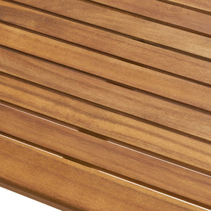 English Elm Christopher Knight Home® - Outdoor Acacia Wood Rectangle Bar Table with Slatted Top and Tapered Legs, Weather-Resistant Design Teak 65094.00