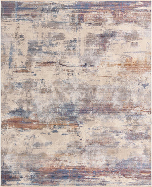 Unique Loom Deepa Cloud Machine Made Abstract Rug Multi, Beige/Blue/Gray/Ivory/Purple/Light Brown 7' 10" x 9' 8"