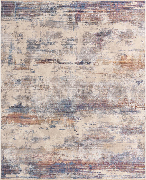 Unique Loom Deepa Cloud Machine Made Abstract Rug Multi, Beige/Blue/Gray/Ivory/Purple/Light Brown 7' 10" x 9' 8"