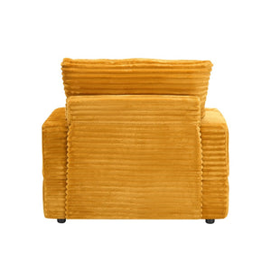 English Elm 39-inch Corduroy Accent Chair with Ottoman Set Cup Holder Spring Cushion Lounge W1658P228647