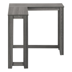 English Elm Accent Corner Console Table with Two-Tier Storage for Entryway, Hallway, Living Room, Modern Craftsmanship Grey 39 L x 15 W x 6 H B2710P219390