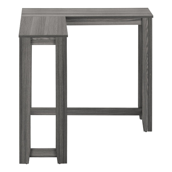 English Elm Accent Corner Console Table with Two-Tier Storage for Entryway, Hallway, Living Room, Modern Craftsmanship Grey 39 L x 15 W x 6 H B2710P219390
