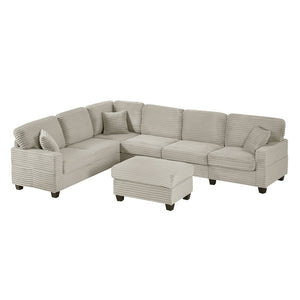 English Elm Swivel Barrel Accent Chair Chenille Tufted Round Club Seat for Living Room Lounge N719S002080R