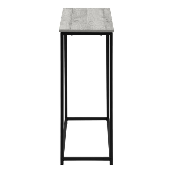English Elm Accent Modern Console Table for Entryway or Living Room Narrow Laminate Top with Sleek Metal Frame Grey 34 L x 14 W x 4 H B2710P218995